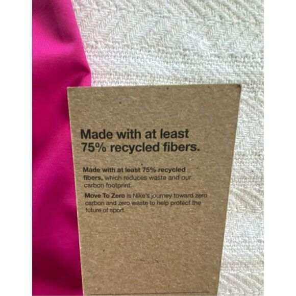 Nike Women's MEDIUM PINK  Logo Scoop Neck Bikini Top - Picture 4 of 9